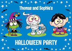 cartoon halloween invitations