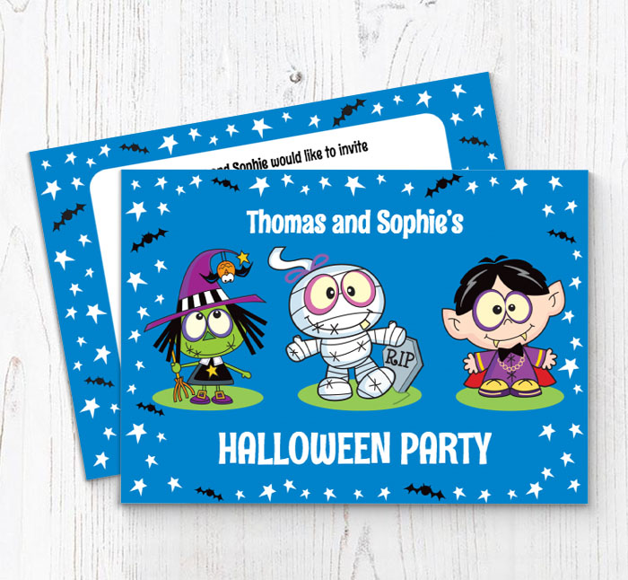 cartoon halloween invitations