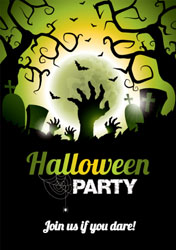 scary hands party invitations