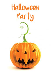 carved pumpkin party invitations