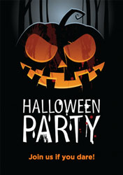 scary pumpkin party invitations