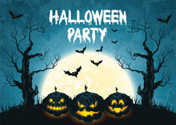 spooky pumpkins party invitations