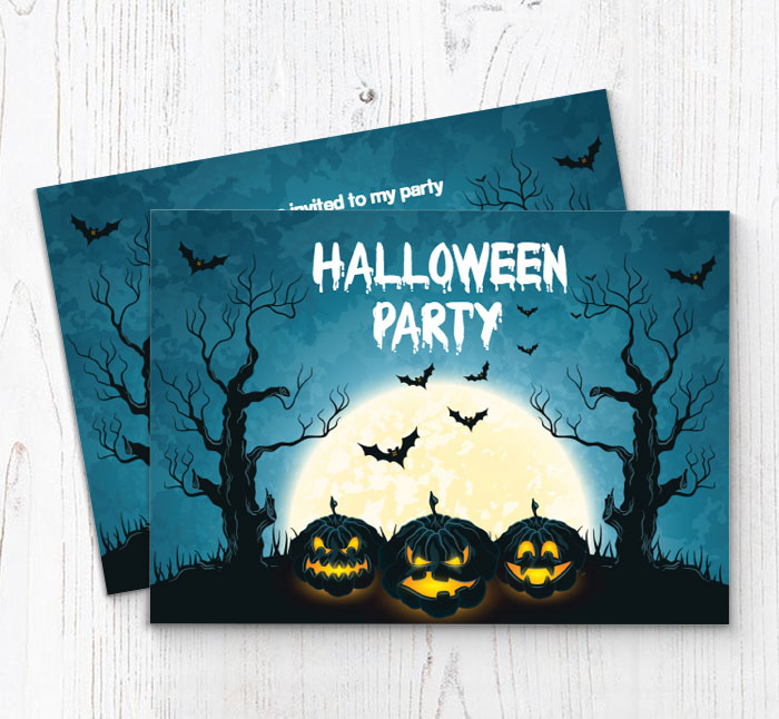 spooky pumpkins party invitations