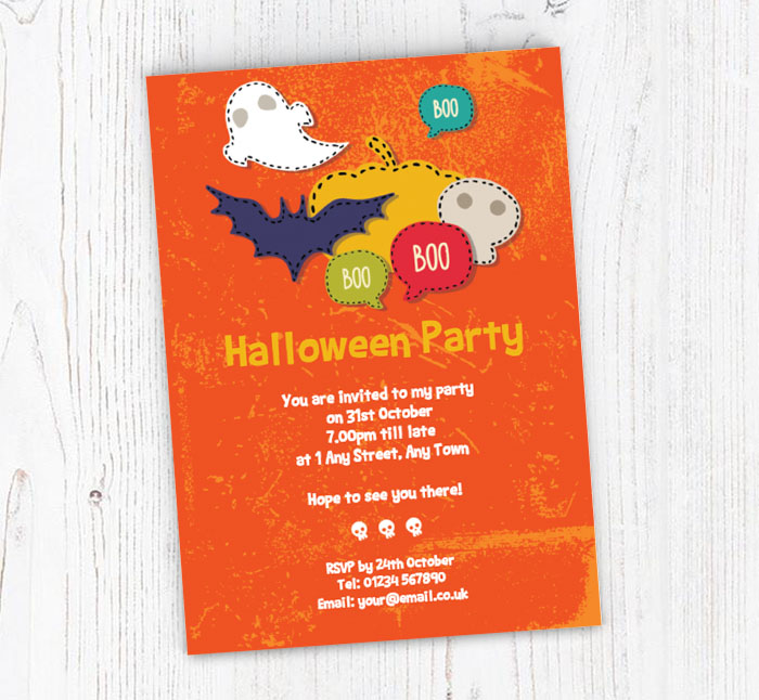 boo party invitations