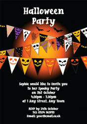 halloween bunting invitations