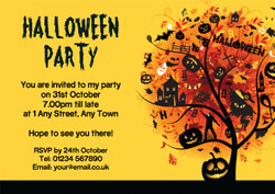 halloween tree party invitations