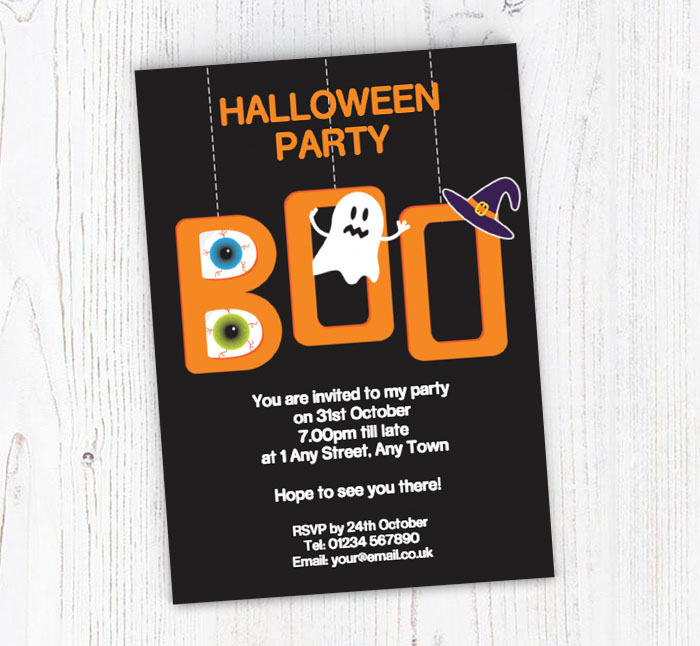 just say boo party invitations