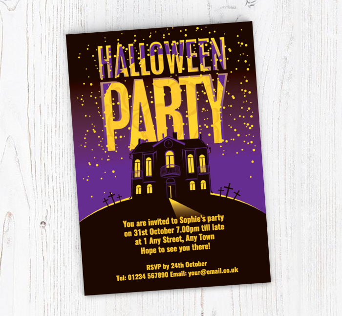 haunted mansion party invitations