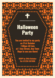coffin party invitations