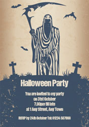 grim reaper party invitations