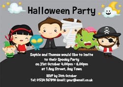 scary children party invitations