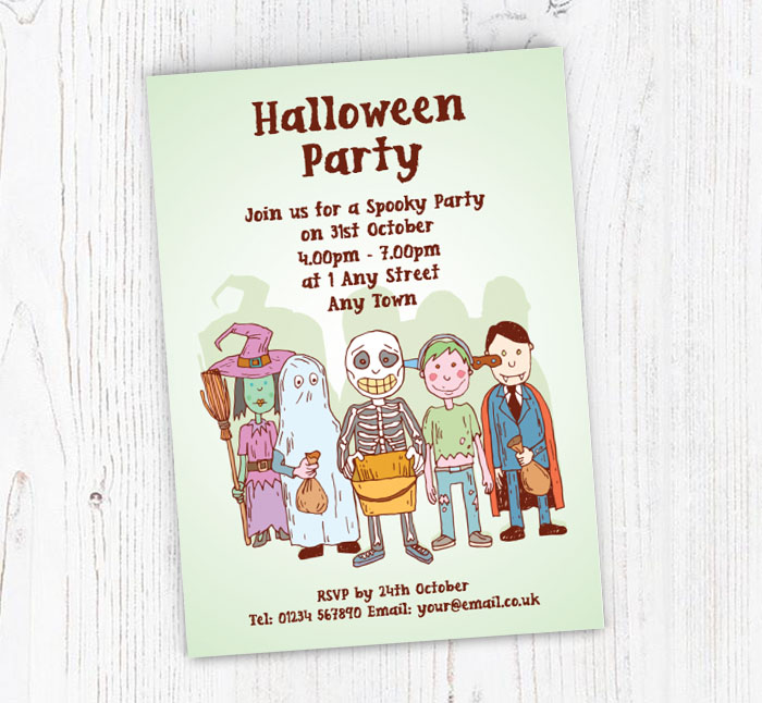 trick or treat party invitations