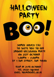 boo eyes party invitations