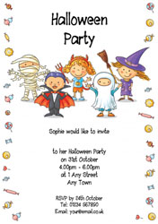 halloween children party invitations