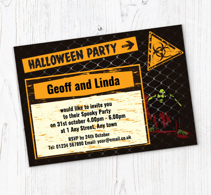 restricted area party invitations