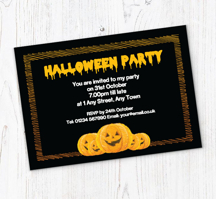 pumpkins party invitations