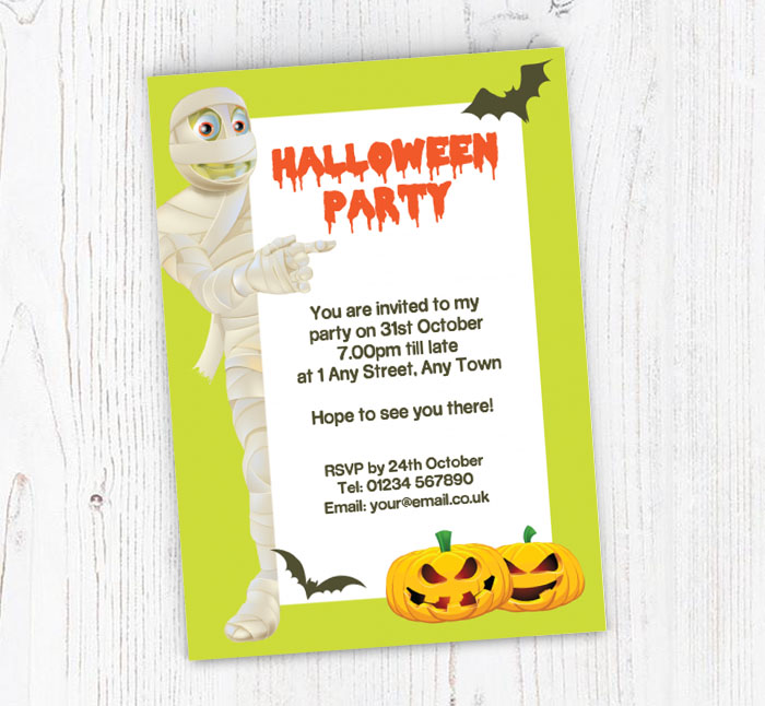 mummy party invitations