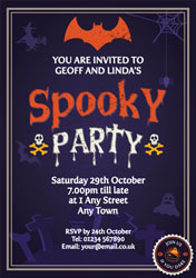 spooky party invitations