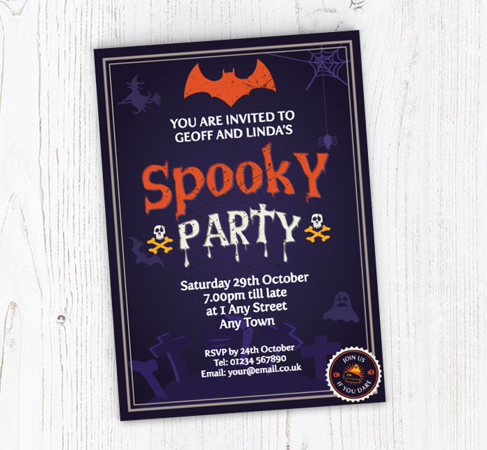 spooky party invitations