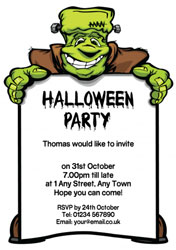 frankenstein party invitations