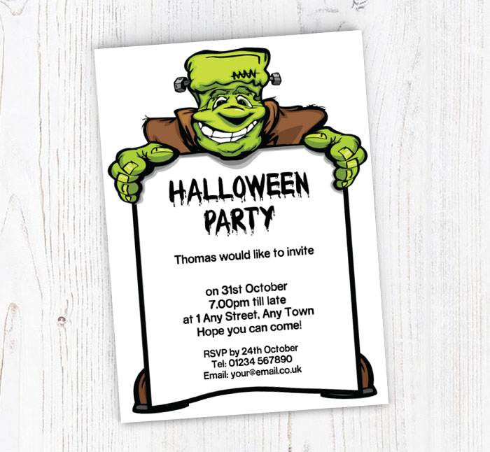 frankenstein party invitations