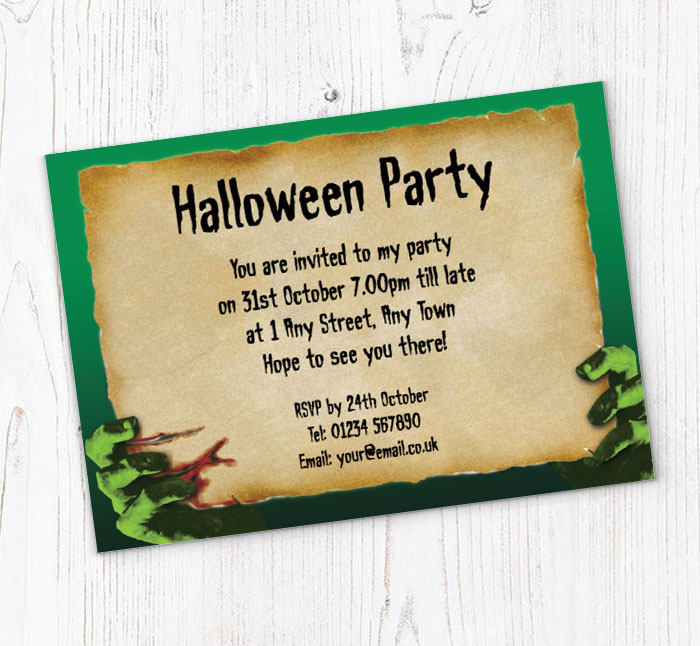 green hands party invitations