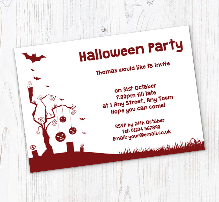 pumpkin tree party invitations