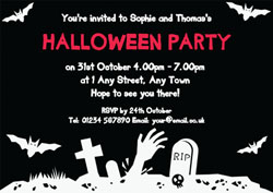 graveyard party invitations
