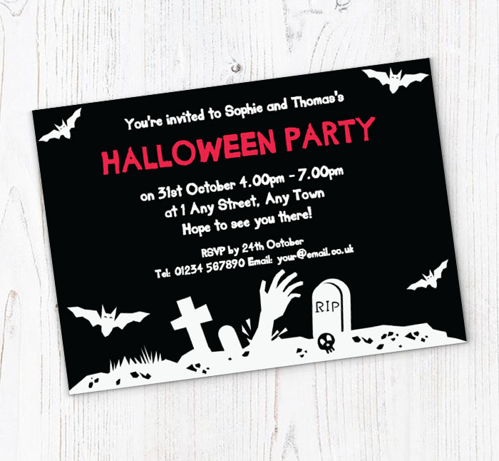 graveyard party invitations