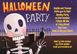 skeleton party invitations