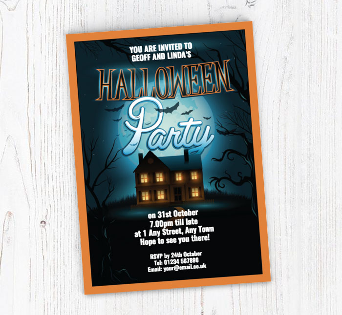 haunted house party invitations