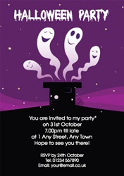 flying ghosts party invitations