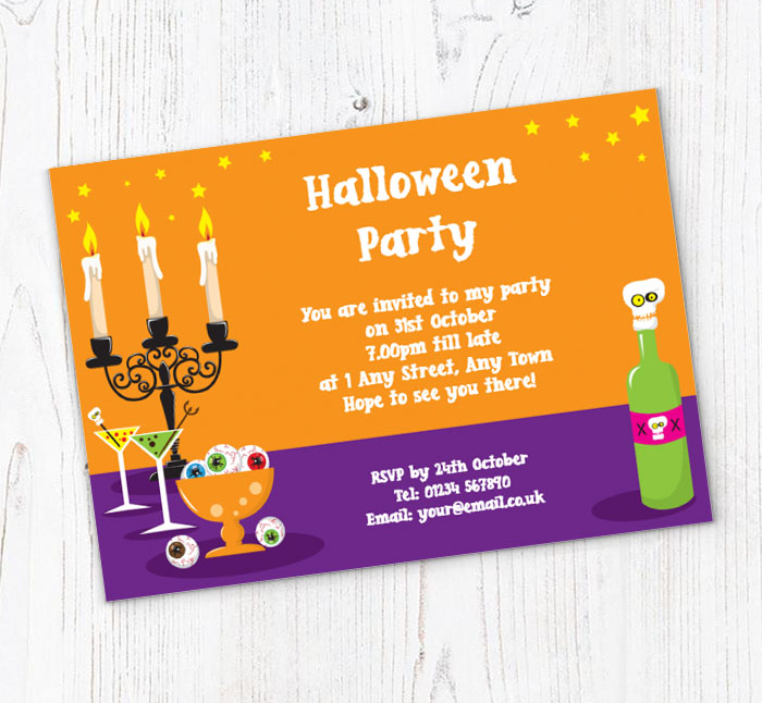 halloween table invitations