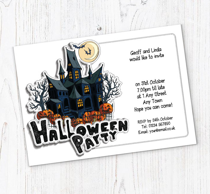 creepy house party invitations