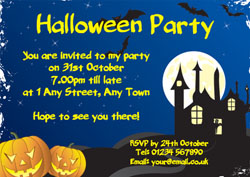 spooky house party invitations