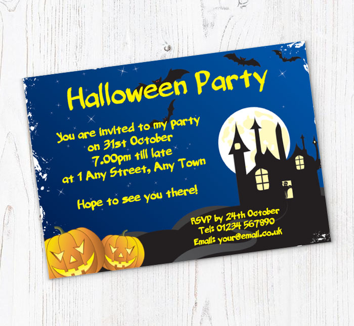 spooky house party invitations