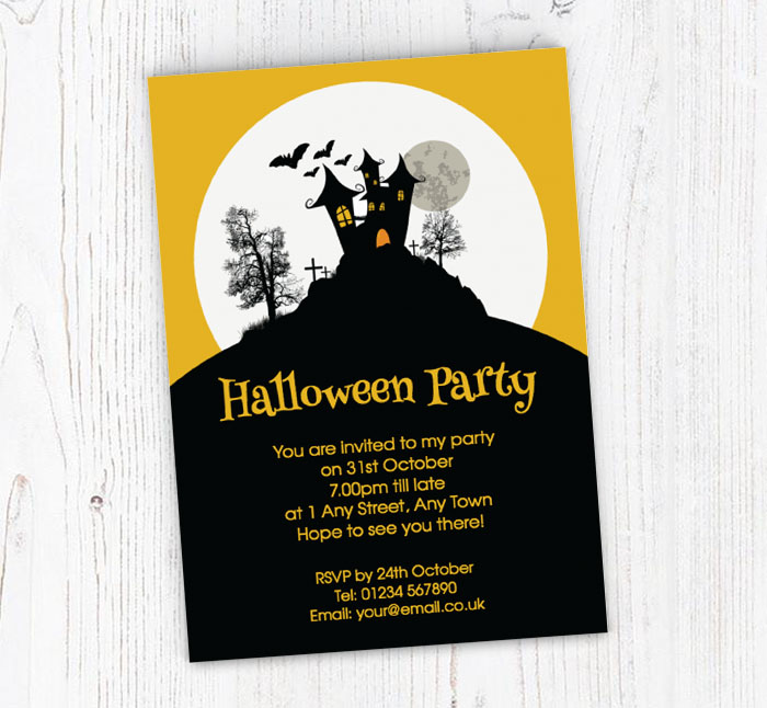 house on the hill invitations