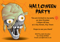 scary skull party invitations