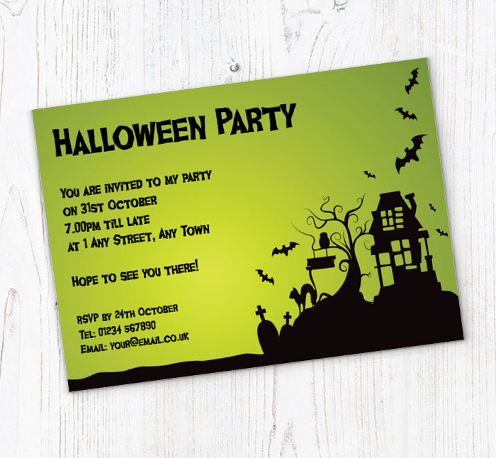 derelict house party invitations