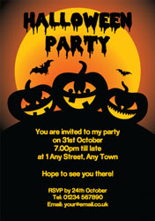 creepy pumpkins invitations