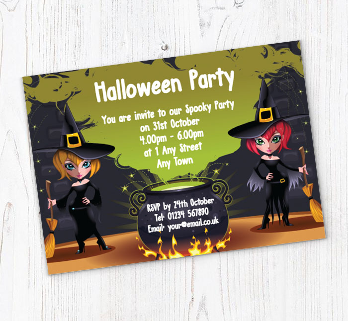 wicked witches party invitations