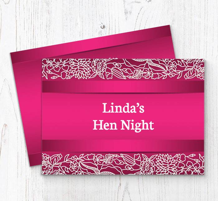 ribbon and lace party invitations