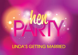 glitzy hen party invitations