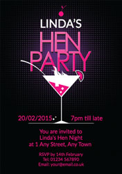 hen cocktail party invitations