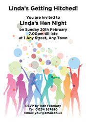 hen disco party invitations