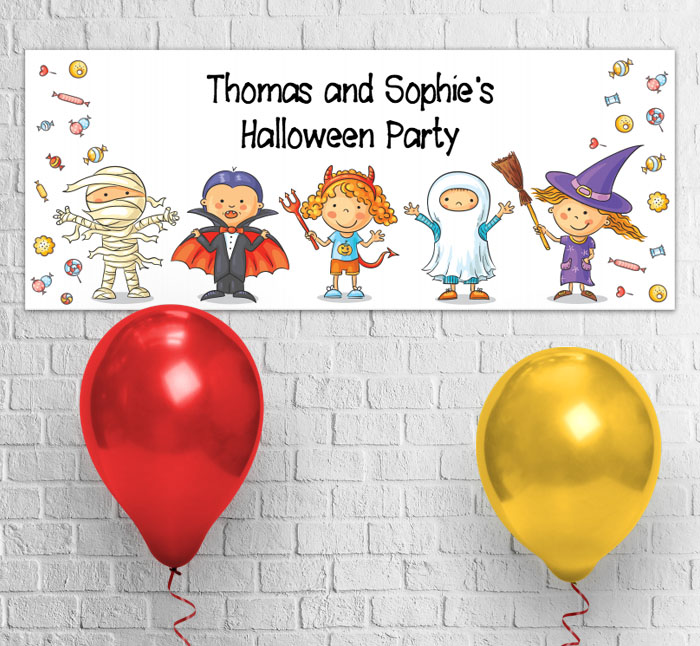 halloween children party banner