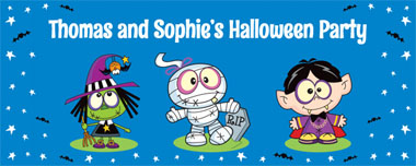 cartoon halloween party banner