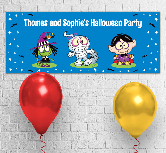 cartoon halloween party banner