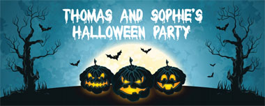 spooky pumpkins party banner