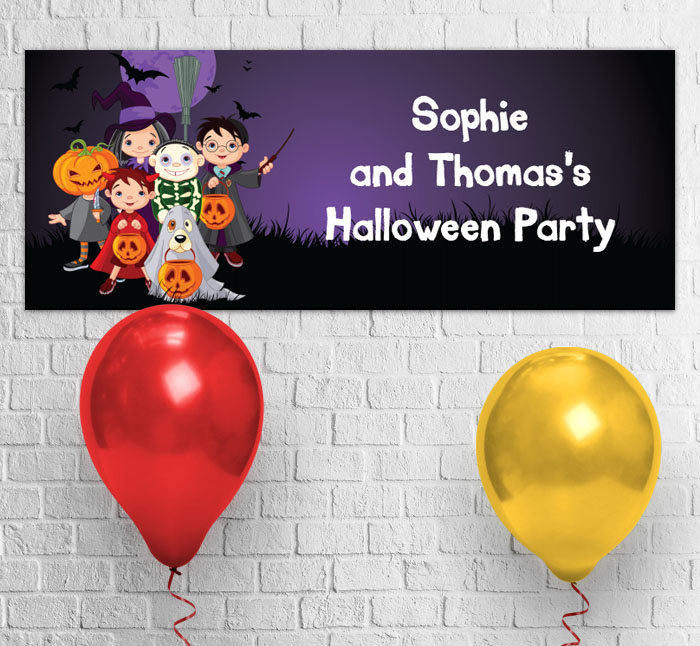 spooktacular kids party banner